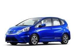 blue honda car on a white background