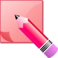 Sticky Note Pad And Pencil Vector Clip Art N2