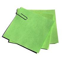 isolated green sticky notes