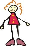 Cartoon nice Girl drawing