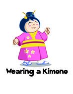 Wearing A Kimono clipart