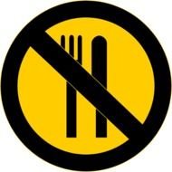 Clip art of No Food sign