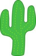 green Saguaro Cactus Clip Art drawing