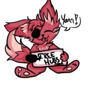 Free Hugs, Cute Foxy with board