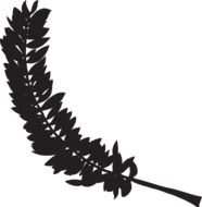 Feather Silhouette Clip Art N3