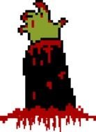 Pixel Zombie Hand clipart