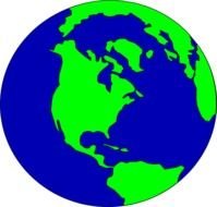 Black And White Globe Clip Art N11
