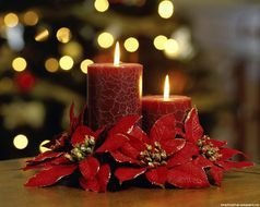 Closeup Picture of Holiday Candles