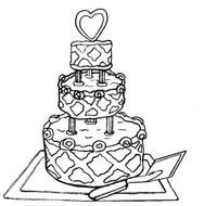 Wedding Cake Coloring Pages N3
