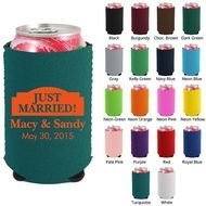 Custom Wedding Koozies Clipart 1467 Just Married Personalized