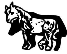 clipart black and white animals