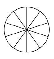 Circle S Divided Into Fractions