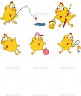 Cartoon Chicken Clip Art N62