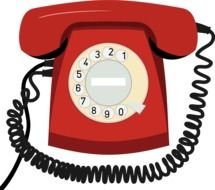 old red telephone