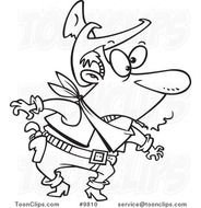 Cowboy Clip Art Black And White N11