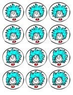 Thing 1 And 2 Clip Art drawing