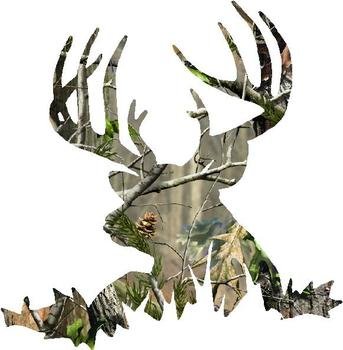 Camo Deer Skull Decals N4