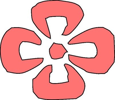 Japanese Red Flower Clip Art