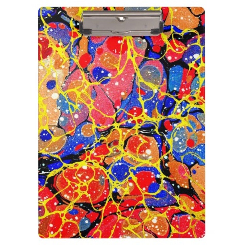 Retro Pink Antique Floral Pattern Vintage Wood Clipboard