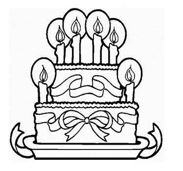 Big Birthday Cake Coloring Page