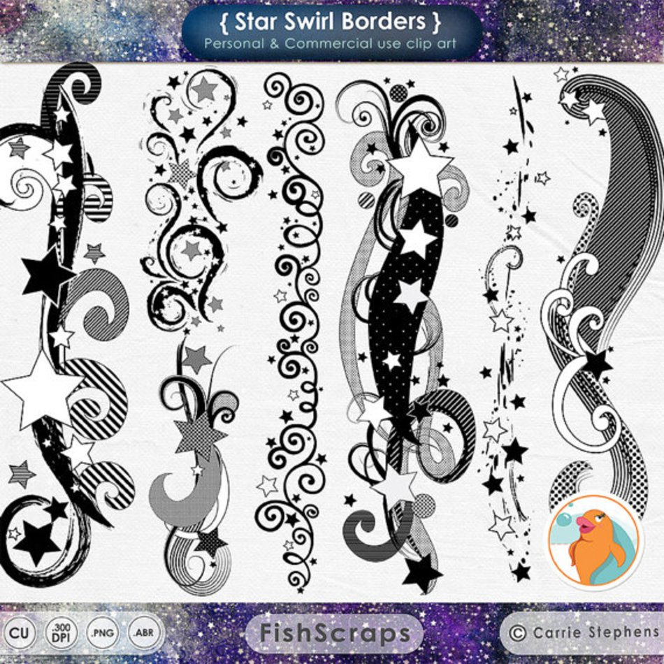 Star Swirl Clip Art N4