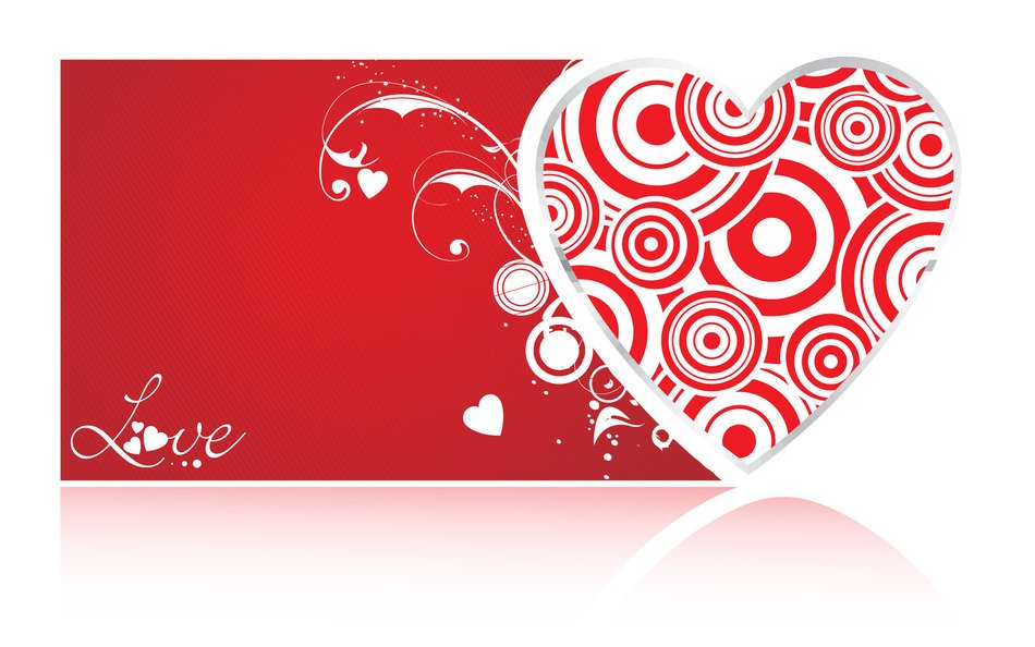 Love, red and white Design
