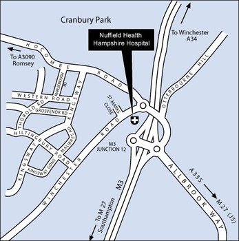 Map Of Wessex Nuffield Hospital Varicose Vein Treatment