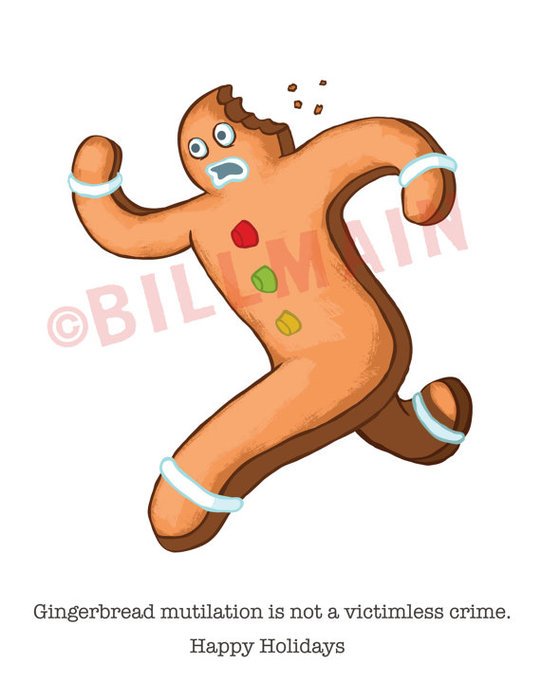 Gingerbread Man Running Clip Art N7
