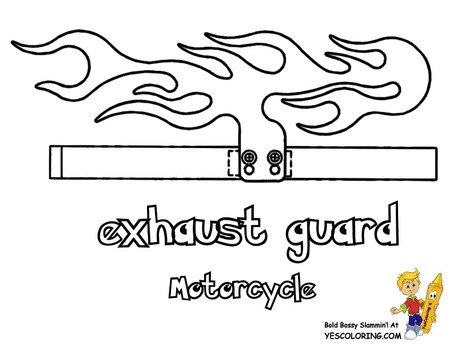 Free Motorcycle Coloring Pages