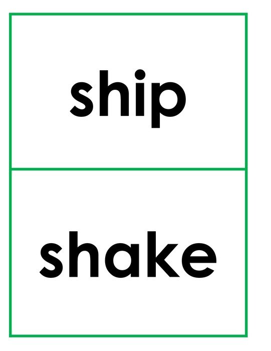 words 'ship' and 'shake' in the picture