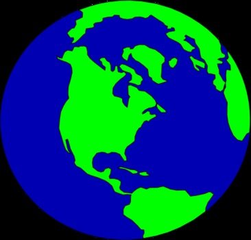 Black And White Globe Clip Art N11