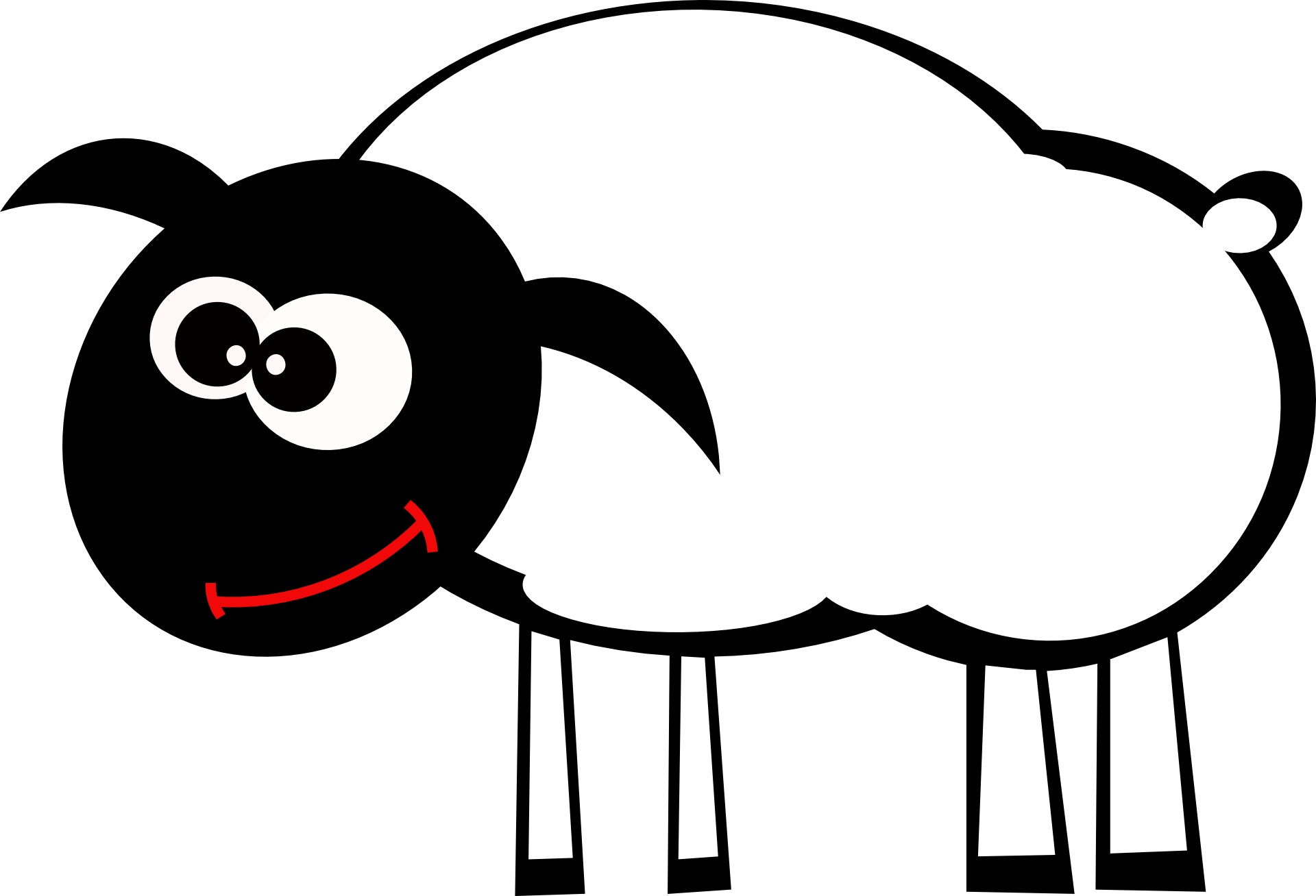 Painted cartoon sheep free image download