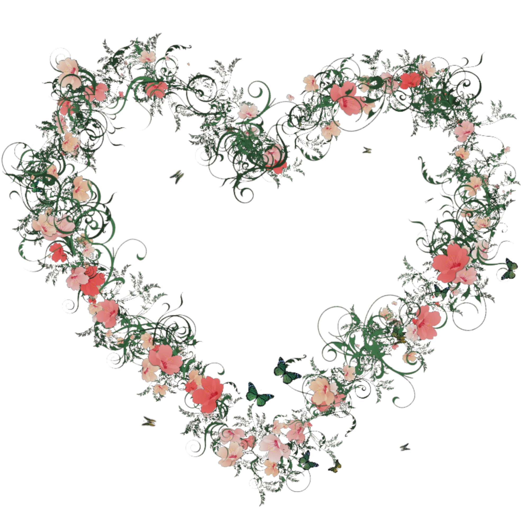 Flower Heart Wreath Clipart - Free Heart Clipart Image 0515-0902-1110