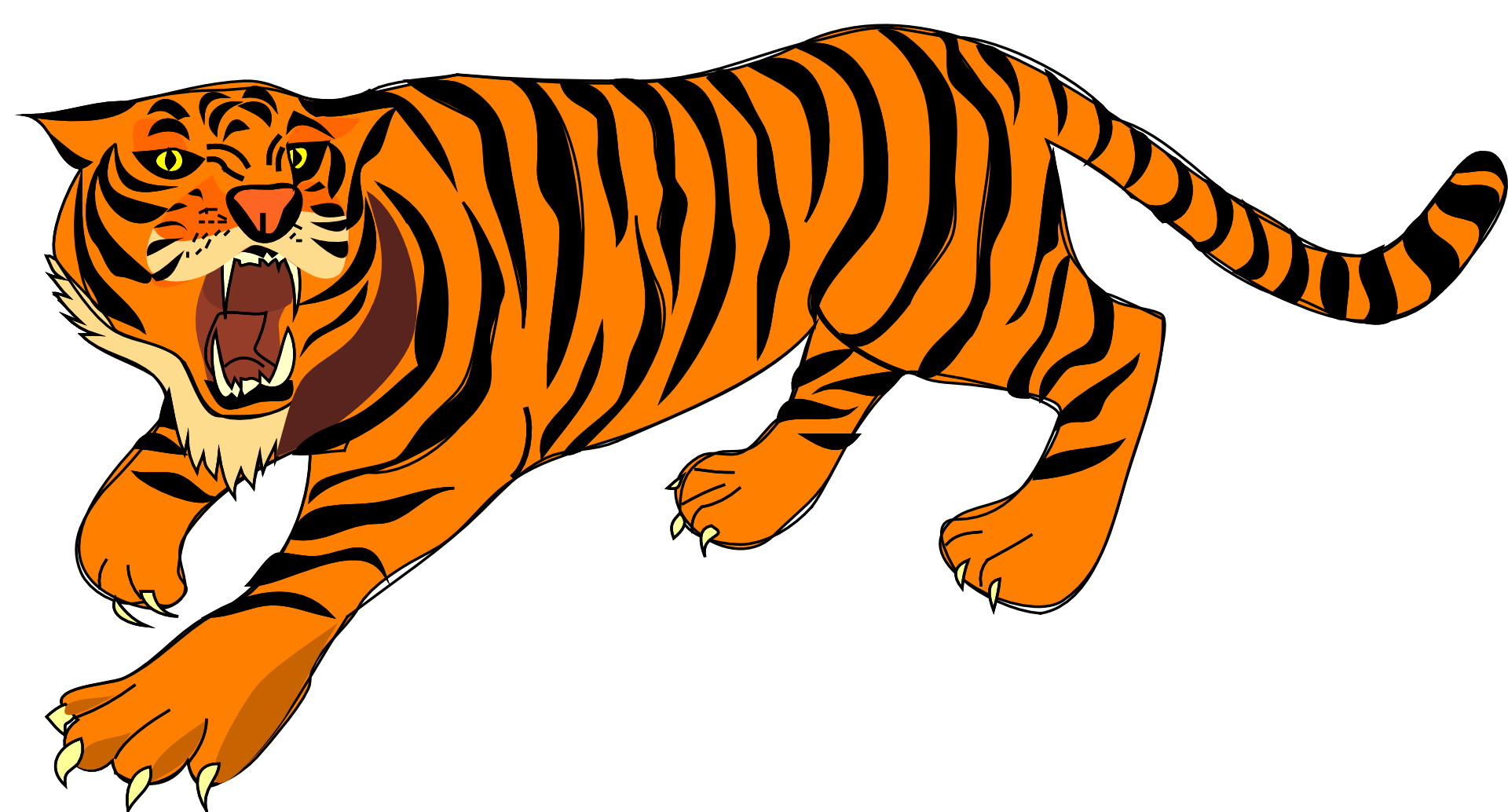 Angry tiger as a graphic image free image download
