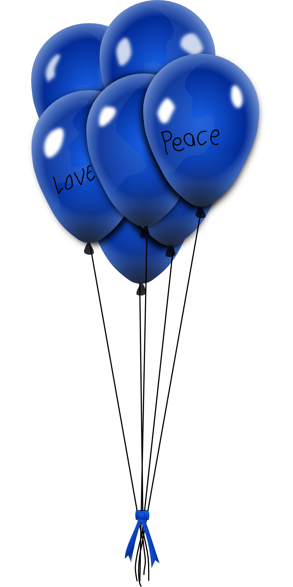 Balloons blue flying drawing free image download