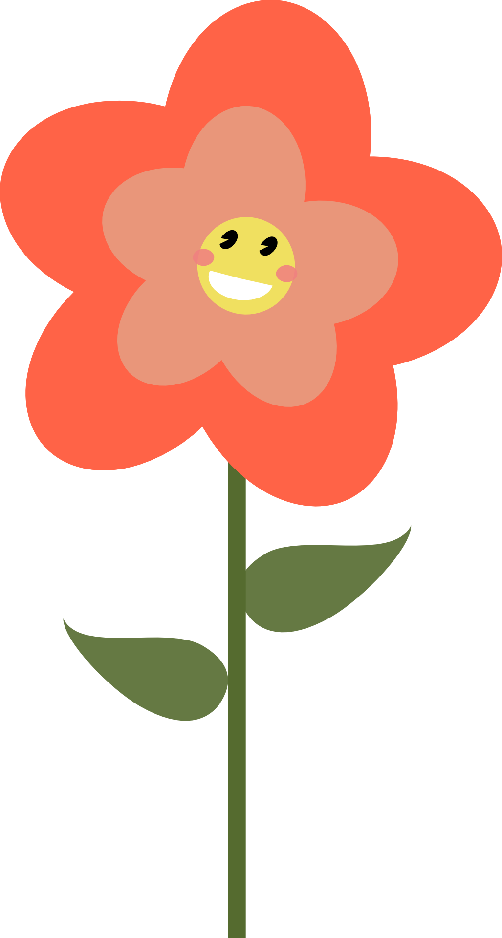 Happy flower drawing free image download