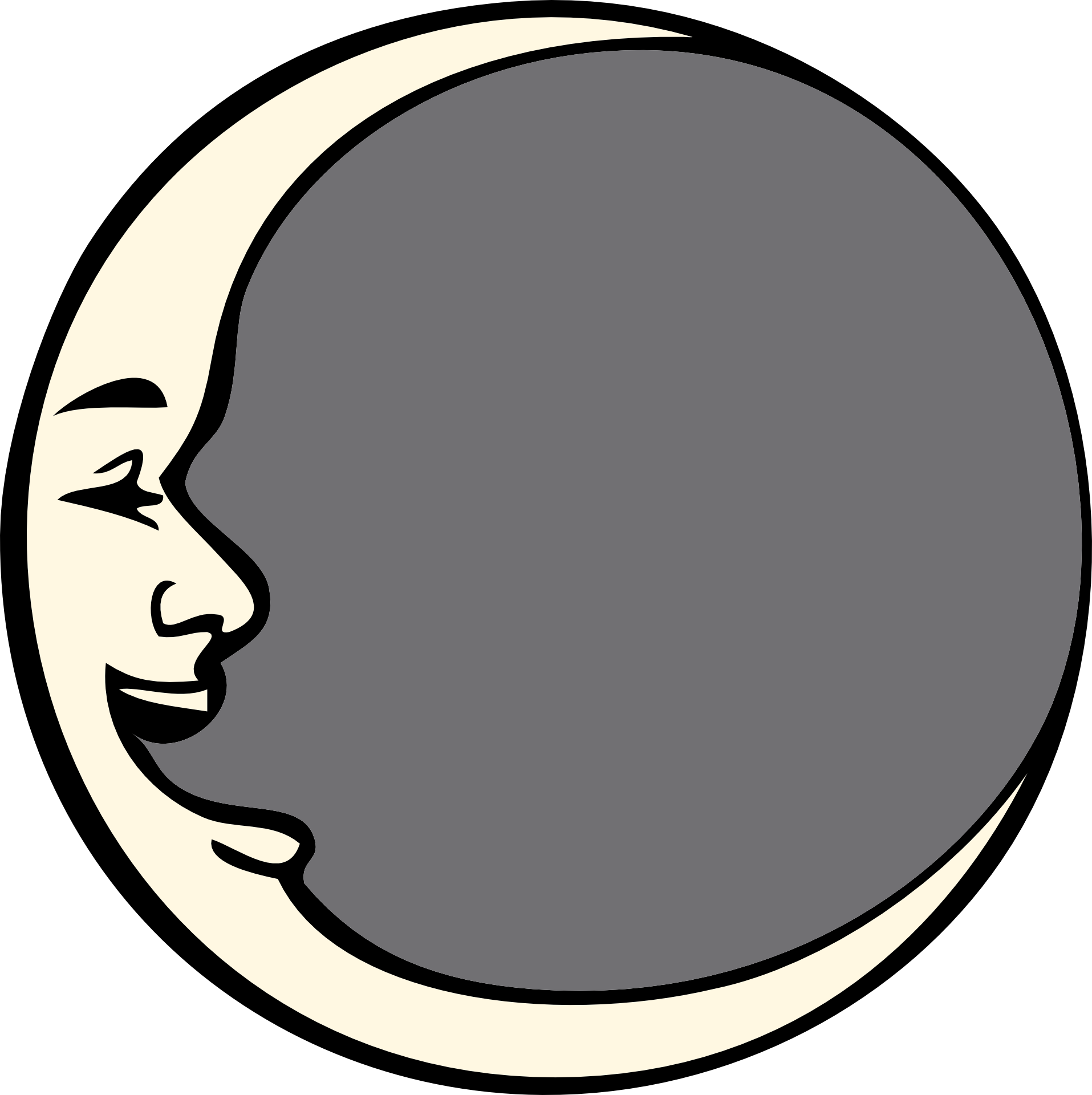 Moon man face drawing free image download