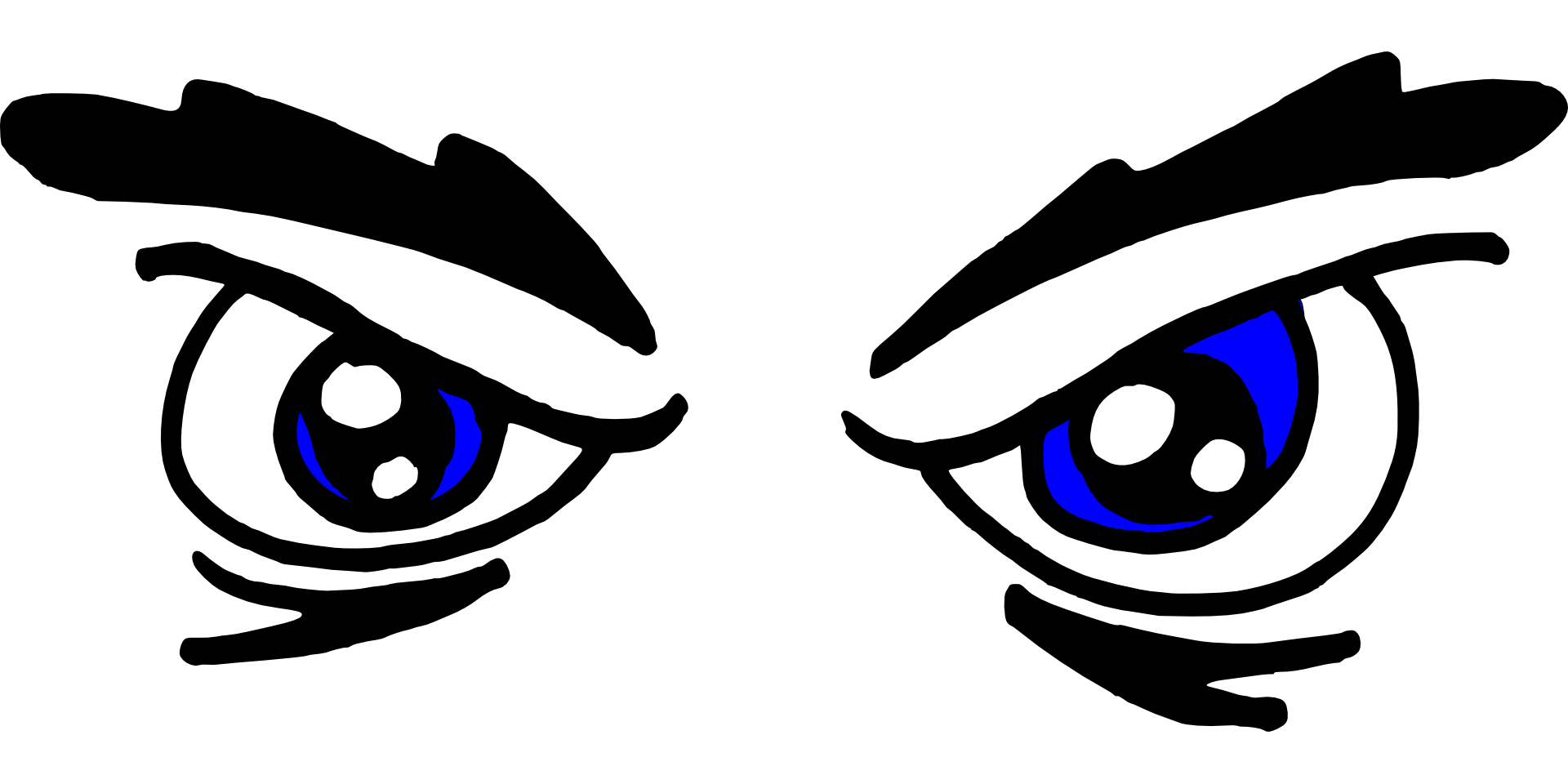 Angry eyes as a drawing free image download
