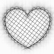 pencil drawing of a heart