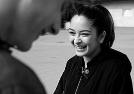 Portrait of laughing girl