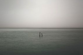 still grey sea water