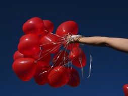 romantic heart shaped balloons