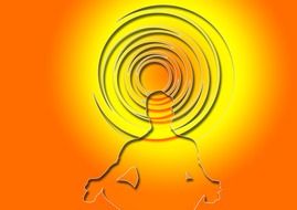 meditation silhouettes man drawing