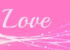 love, pink poster