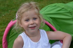 little girl laughing