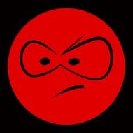 Red evil emoticon