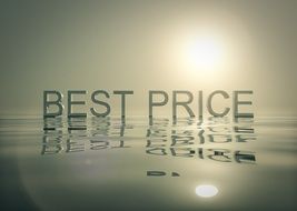 The phrase "best price" with a mirror image