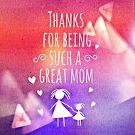 cute greeting card to the Mother's day