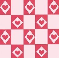 valentine’s day checkered pattern with heart