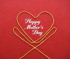 red Mother&#039;s Day greeting card